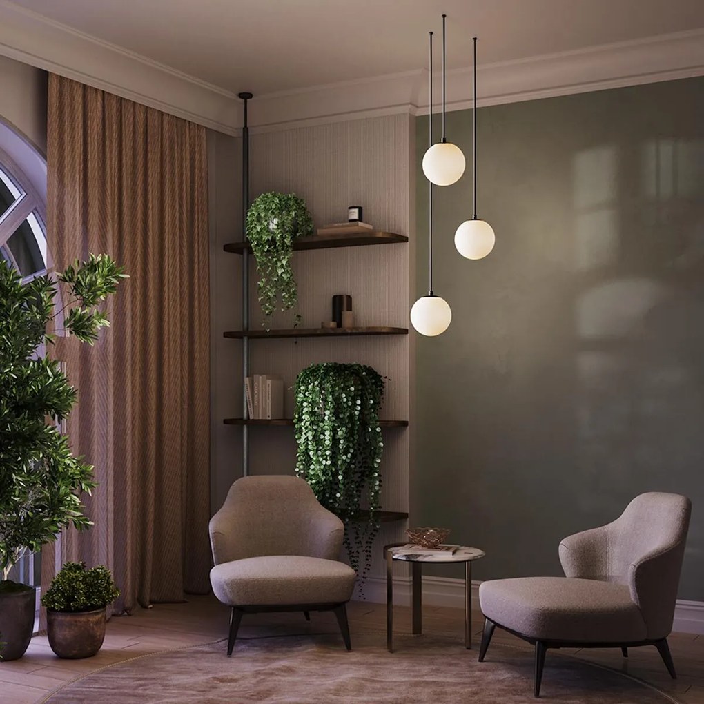Maytoni modern függeszték luna fehér fekete myp039pl5w3k10insb