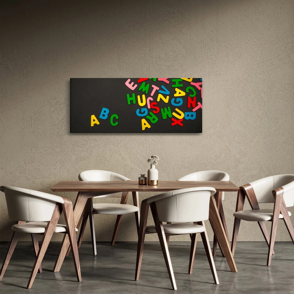 Kép - színes betűk (120x50 cm)