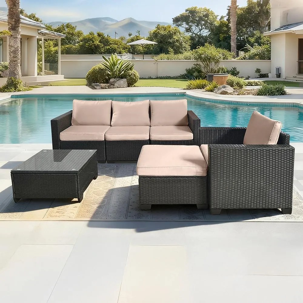 Avenberg ROVERO 6 részes rattan kerti bútor szett