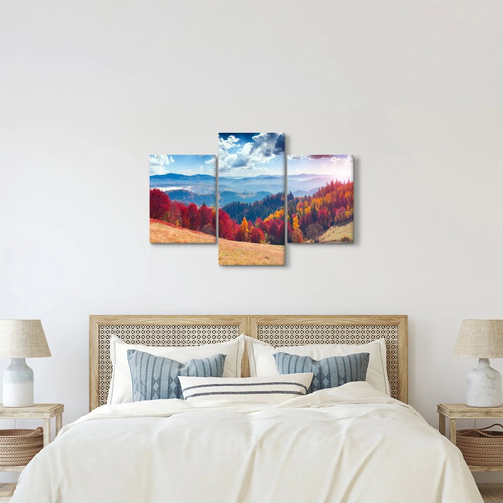 Egy kép egy színes őszi tájról (90x60 cm)