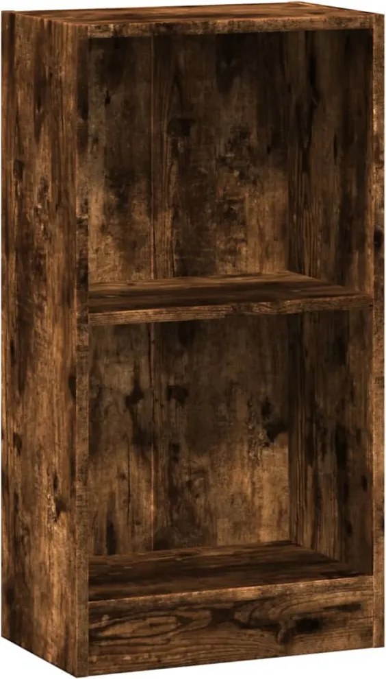 vidaXL füstös tölgy színű szerelt fa könyvszekrény 40 x 24 x 76 cm