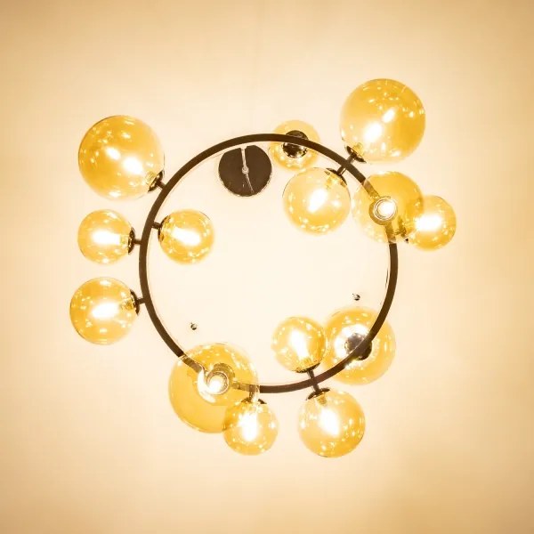 Brilagi - LED csillár kábelen MILLA 15xG9/3W/230V fekete króm/arany