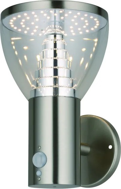ENDON 92529 ALBA Modern Kültéri Fali Lámpa Átlátszó, Szálcsiszolt Acél LED IP44