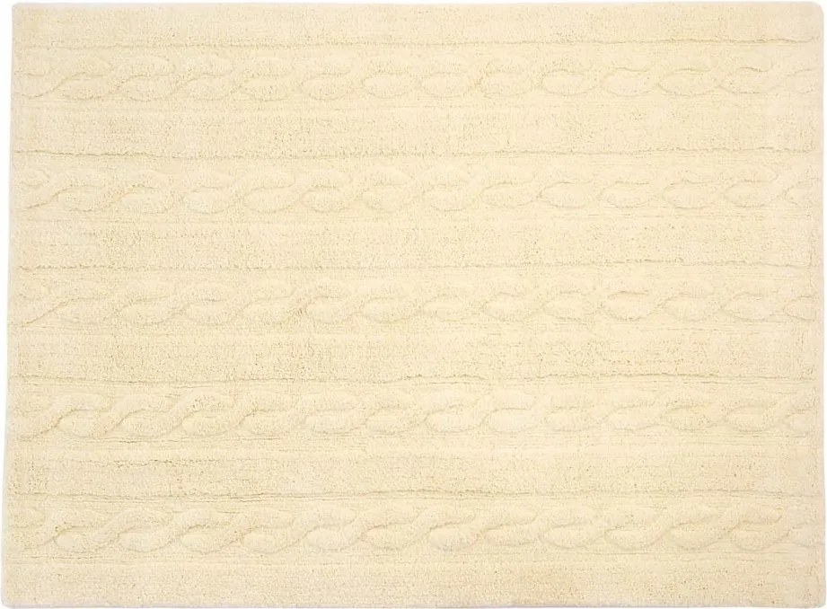 Lorena Canals Trenzas Soft Vanilla pamut szőnyeg 80x120 cm kézzel készített