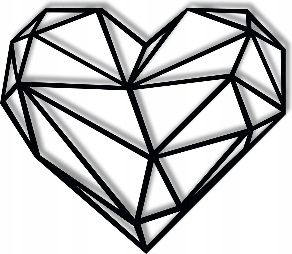 Dekoráció Geometrikus Szív 46cm fali Ajándék Valentin Nap áttört kép