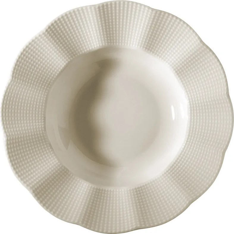 24 részes porcelán étkészlet krém