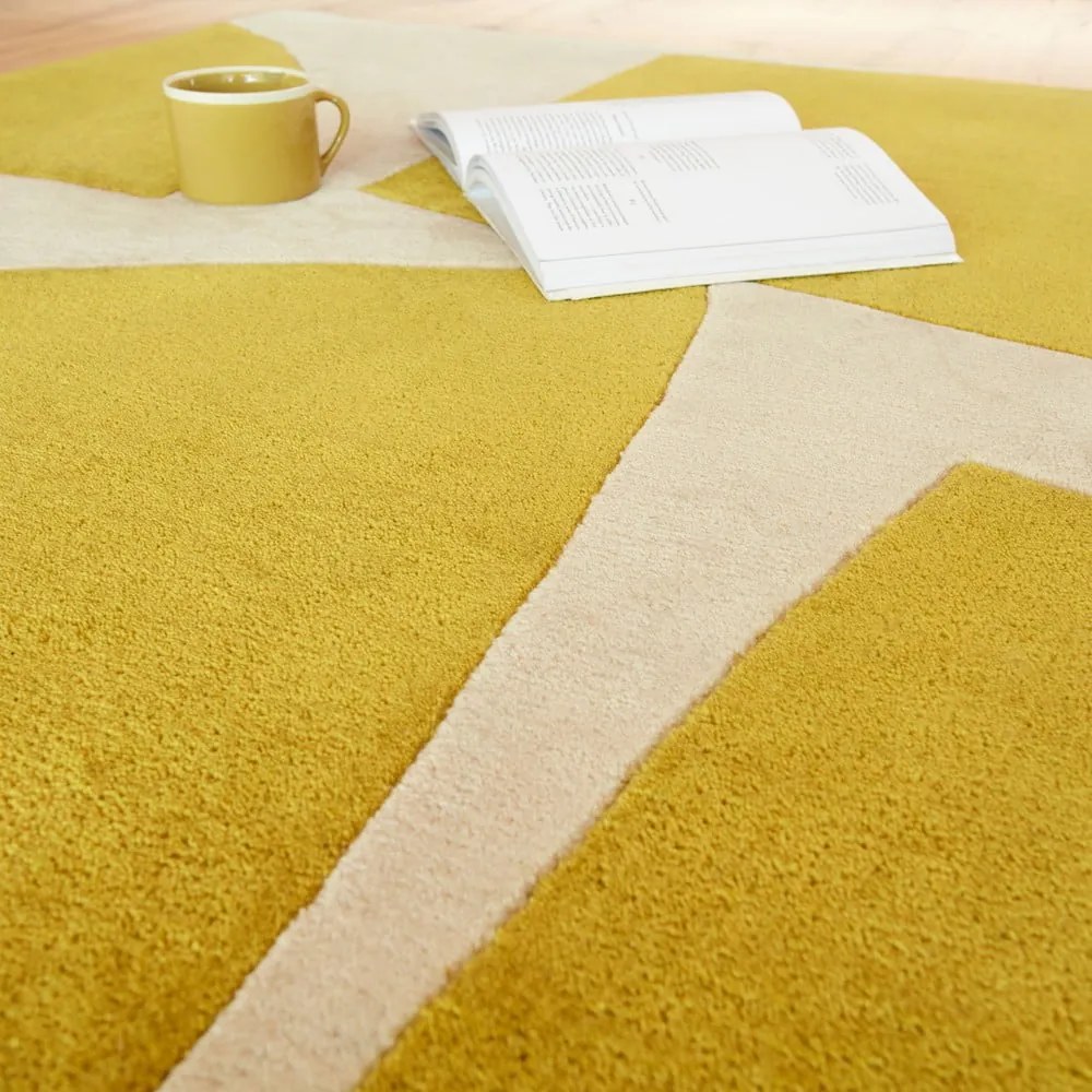 Okkersárga kézi szövésű szőnyeg újrahasznosított szálakból 200x290 cm Romy – Asiatic Carpets