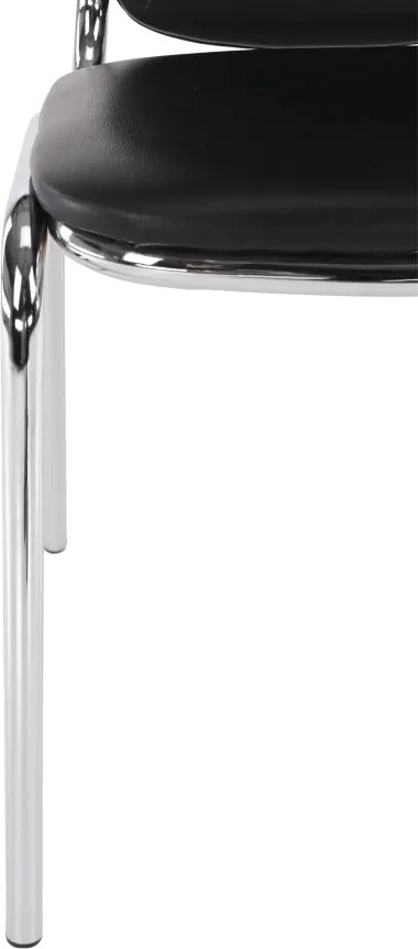 Szék tárgyalóterembe, fekete textilbőr, ZEKI