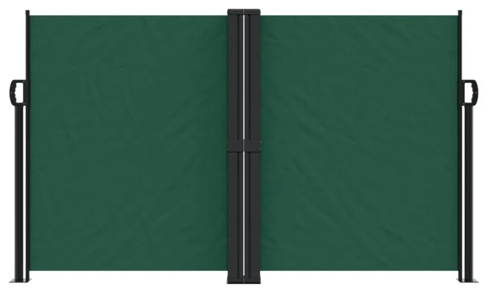 sötétzöld behúzható oldalsó napellenző 140 x 1000 cm