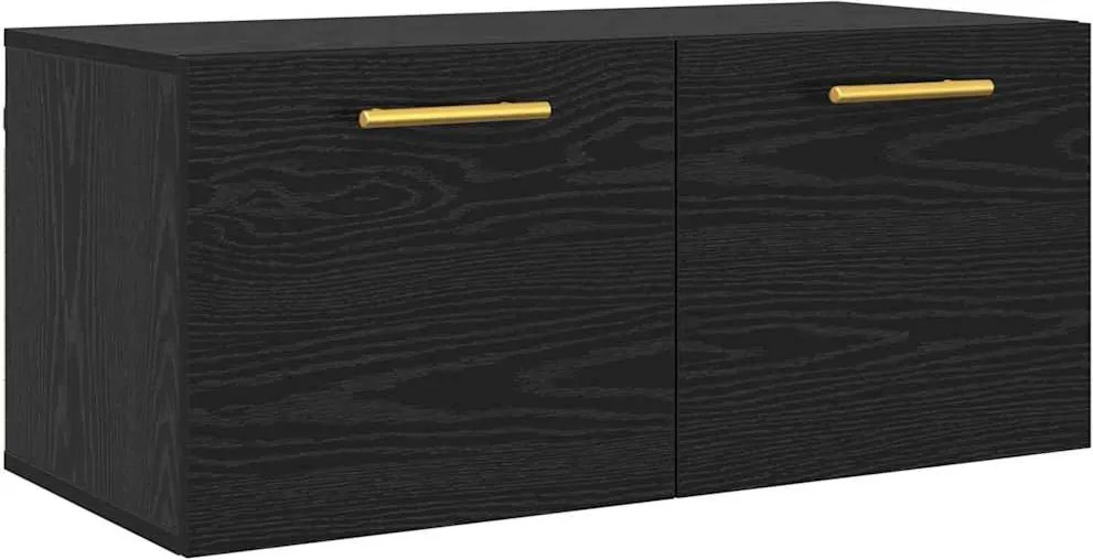 vidaXL Fali Szekrény Musta tammi 80 x 36.5 x 35 cm Faanyag
