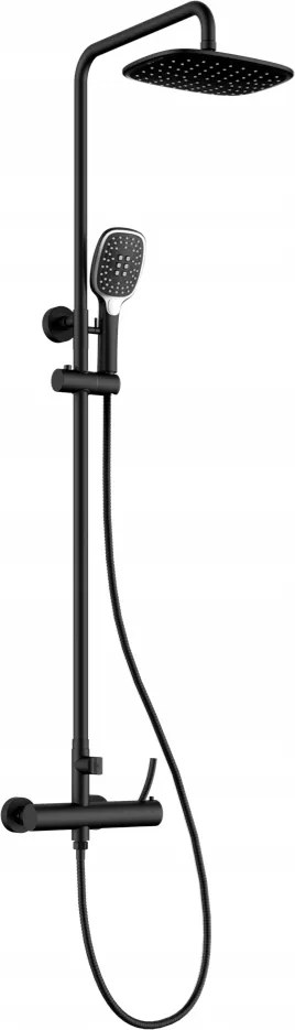 Esőzuhany termosztatikus zuhanycsaptelep Wezer FIN16T-19-BLACK