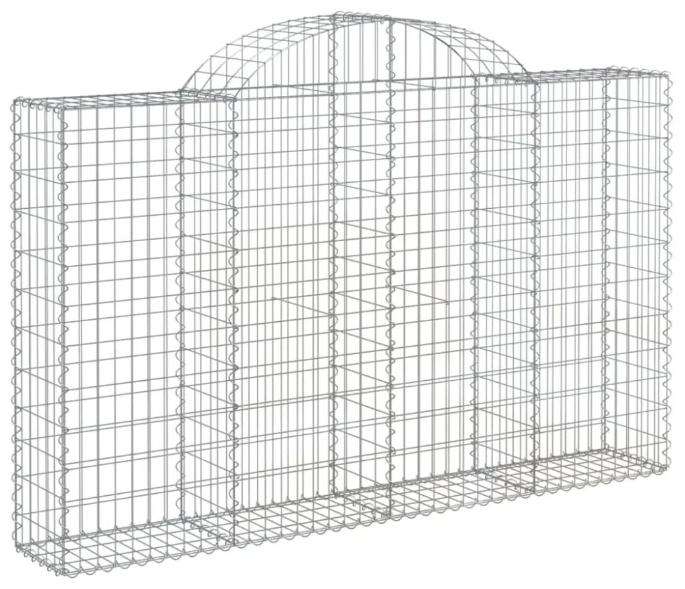 3 db íves horganyzott vas gabion kosár 200x30x120/140 cm