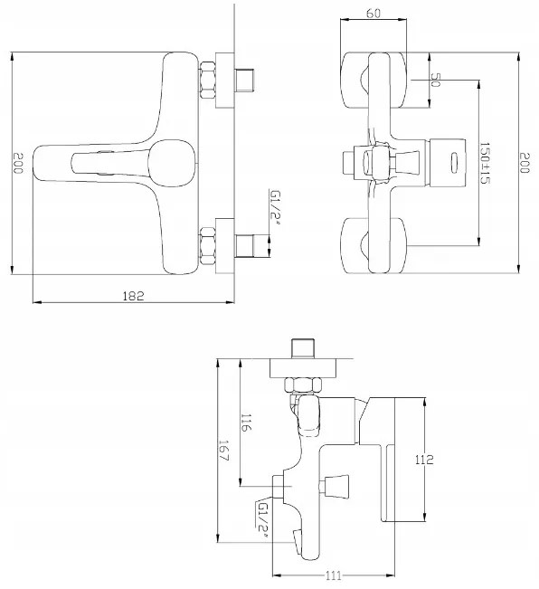 Invena Trend, kád csaptelep pontos kézizuhany készlettel, réz matt, INV-BW-02-014-V