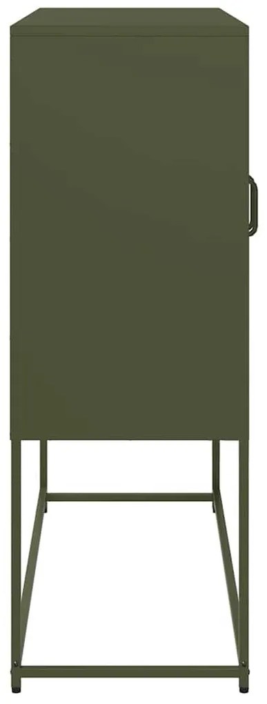 olívazöld hidegen hengerelt acél tálalószekrény 100,5x39x107 cm