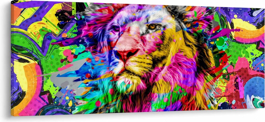Kép - Oroszlán 3D-s képe (120x50 cm)