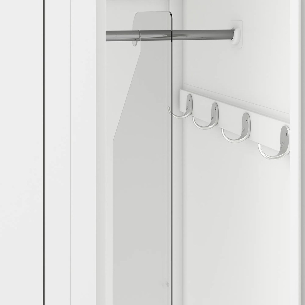 Fém kétrekeszes munkavállalói szekrény fehér: KACPER II, 600 x 1800 x 500 mm