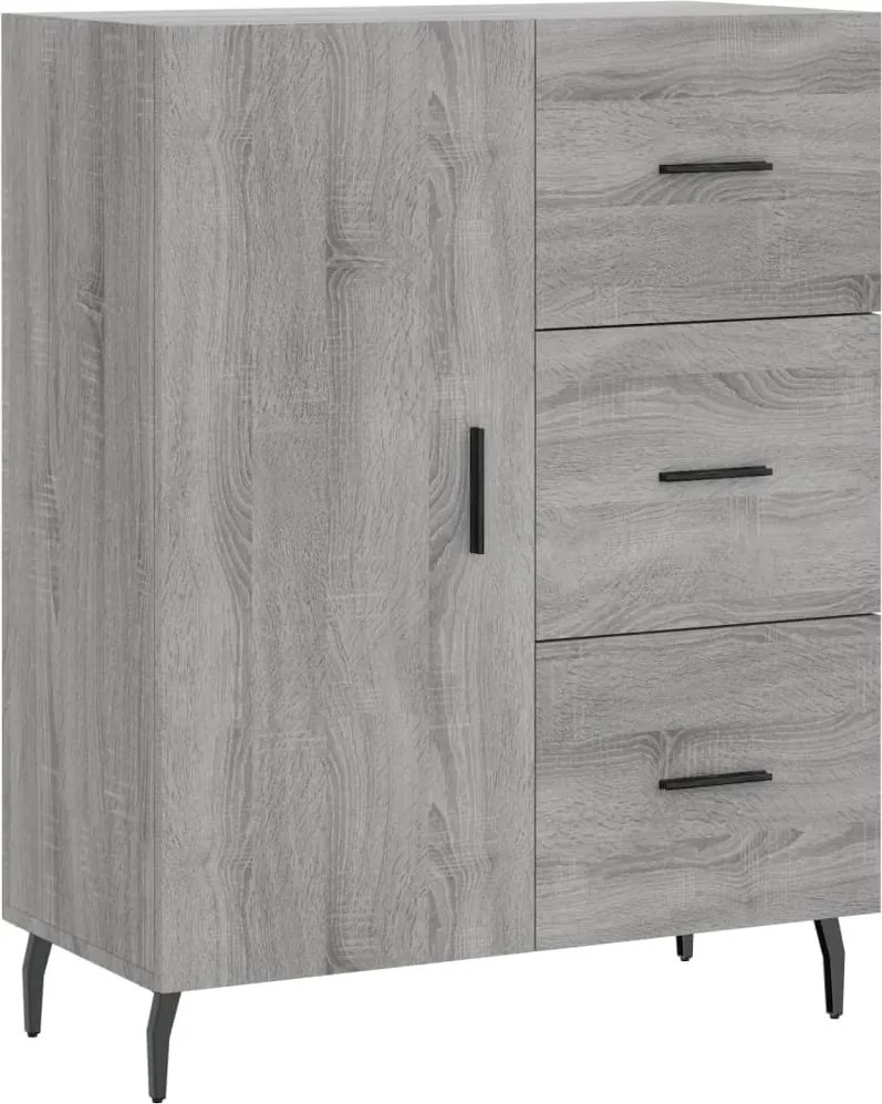 vidaXL szürke sonoma színű szerelt fa tálalószekrény 69,5 x 34 x 90 cm