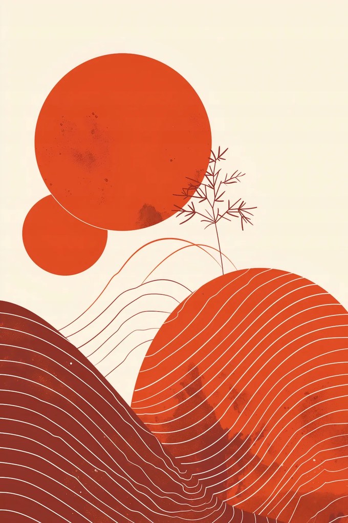 Poszter 20x30cm Meleg piros