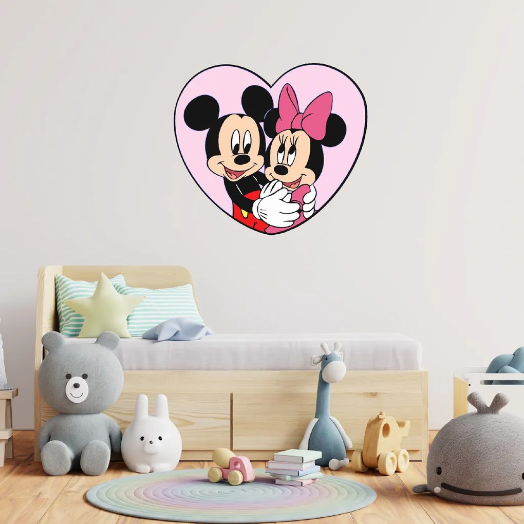 Falmatrica "Mickey és Minnie egy szívben"