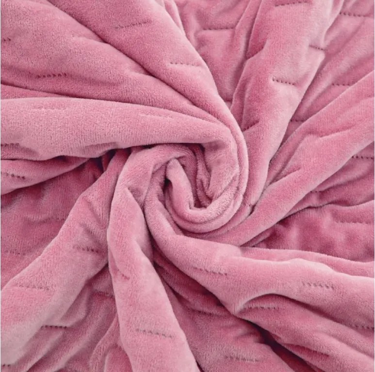 Bársonyos ágytakaró ASTRALIA, rózsaszín Méret: 200 x 220 cm