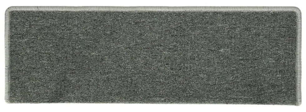 15 db sötétzöld lépcsőszőnyeg, téglalap alakú széllel, 65 x 21 x 4 cm