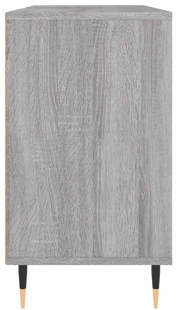 szürke sonoma színű szerelt fa mosdószekrény 80 x 33 x 60 cm
