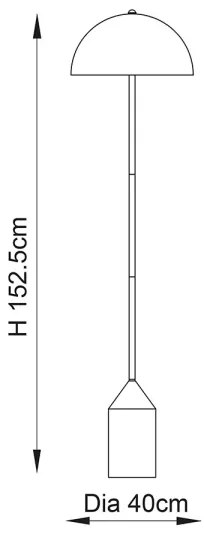 Endon 90521 - Állólámpa NOVA 1xE27/60W/230V réz