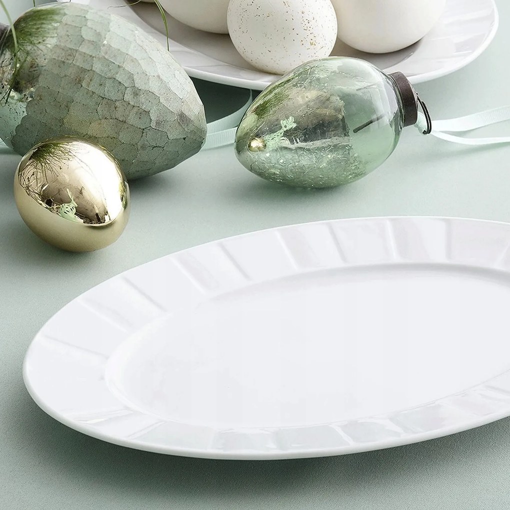 Tálka 24 cm Oktáv Fehér Ćmielów