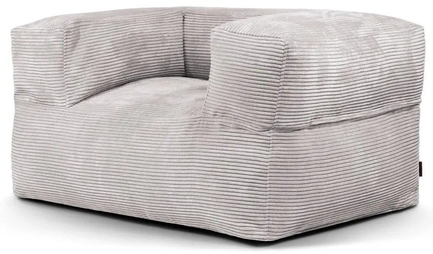 Világosszürke kordbársony babzsákfotel MooG – SLOWDOWN