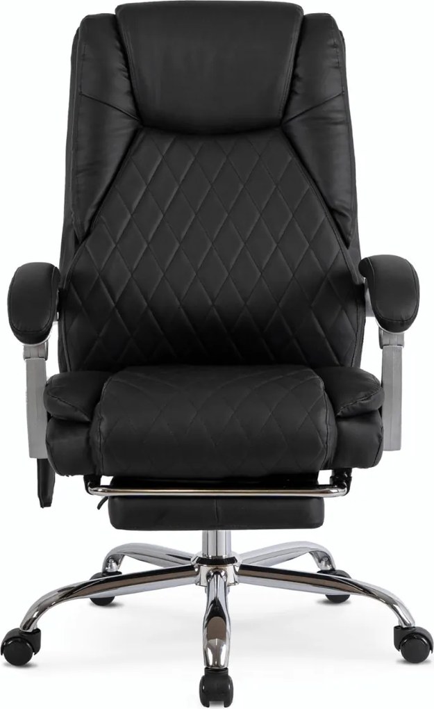 Forgószék masszírozó funkcióval, fűthető funkcióval, fekete színben. GIORGIO