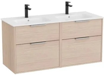 Roca Optica fürdőszobai szekrény dupla mosdóval 120x58x45,5 cm világos tölgy OPT1202ZJ