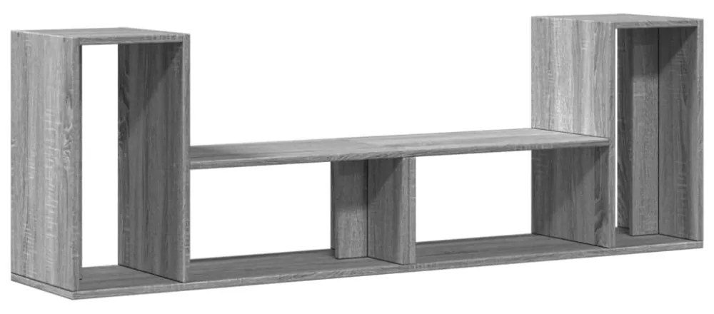 2 db szürke sonoma szerelt fa fali TV-szekrény 75 x 30 x 50 cm