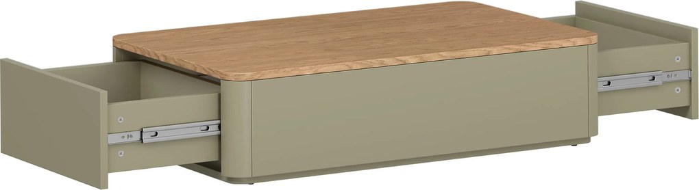 Amilio fiókos dohányzóasztal 100 cm - eukaliptusz / baltic dune tölgy