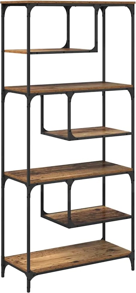 vidaXL Könyvszekrény Régi fa 81 x 36 x 176 cm Faanyag