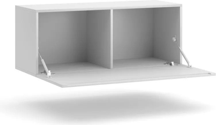 TV szekrény fehér / fehér magasfény színkombinációban – VIVIEN 01