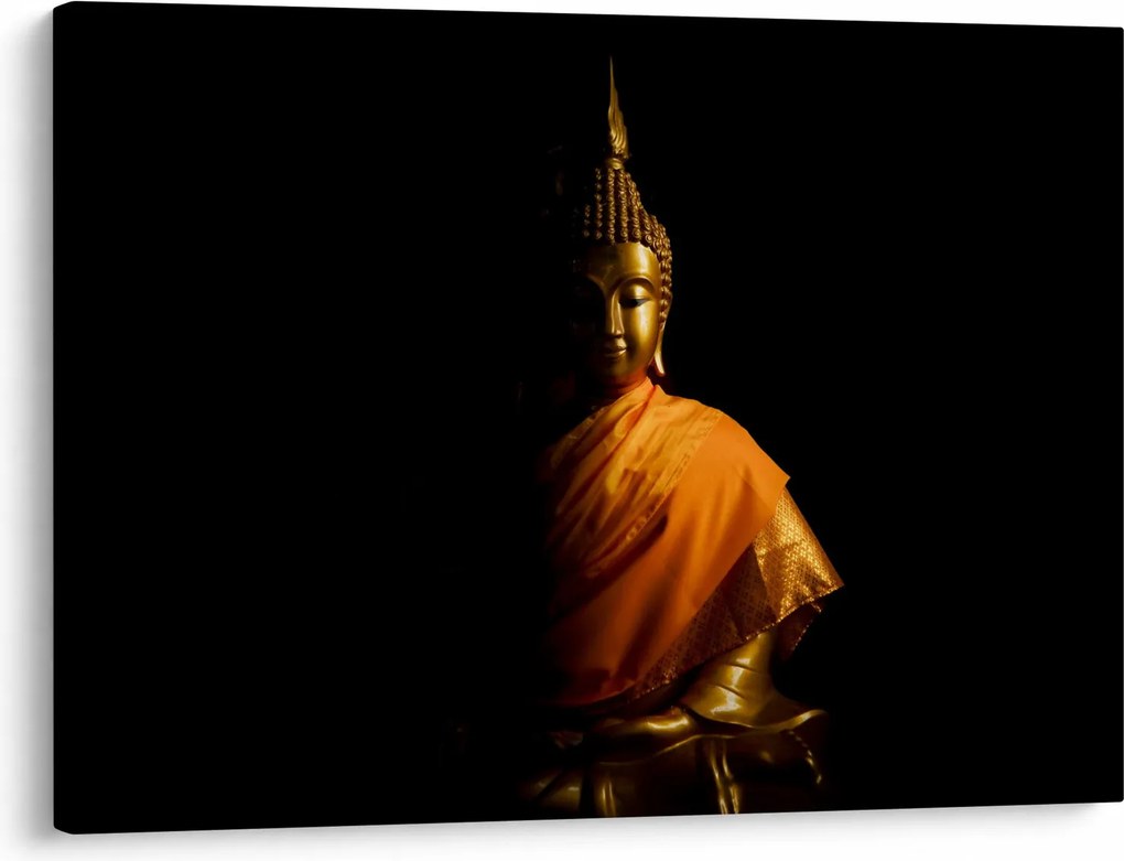 Kép - Arany Buddha szobor (70x50 cm)