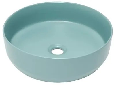 Mosdó lapra SAT Infinitio 39x39 cm zöld színben matt felülettel csaptelep nyílás nélkül SATINF3939LGEM