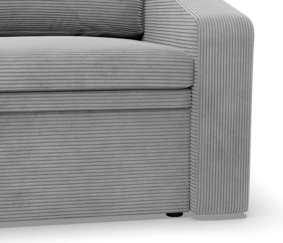 Vertico fekvőfotel, 80 cm széles, kordbársony, szürke