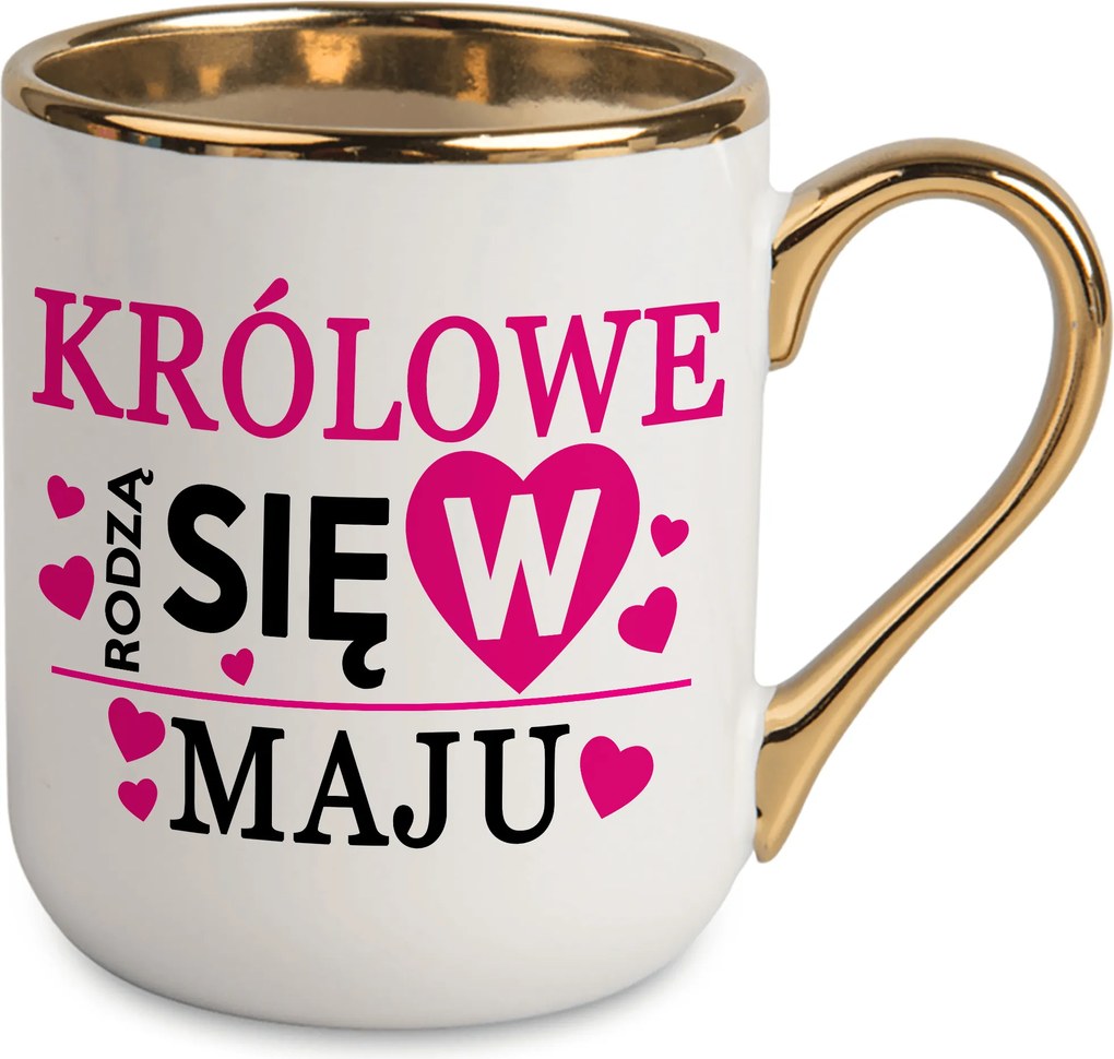 Fehér Bögre Arany Közép Királynők Születnek Májusban Ajándék Lányoknak