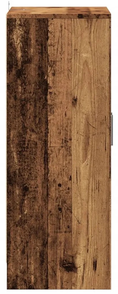 antik fa színű szerelt fa cipősszekrény 60 x 35 x 92 cm