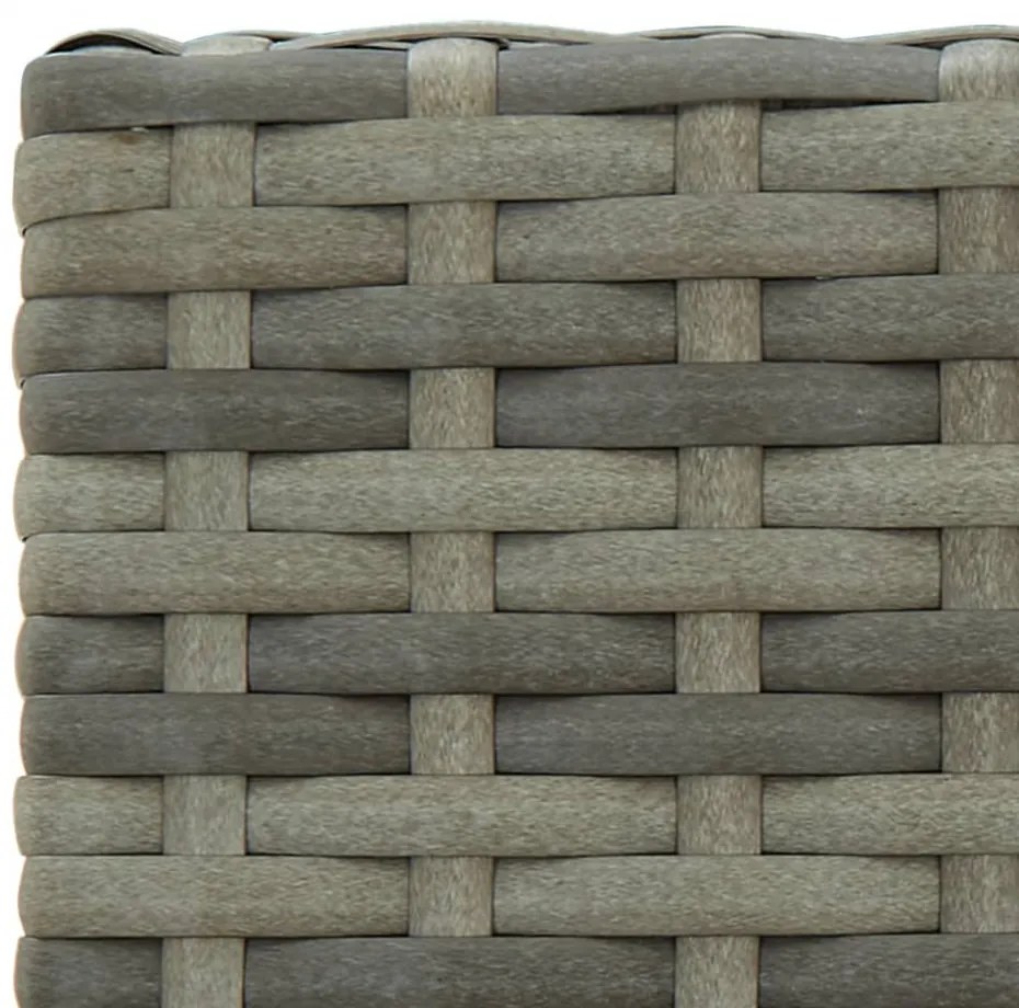 7 részes szürke polyrattan kültéri bárszett kartámasszal