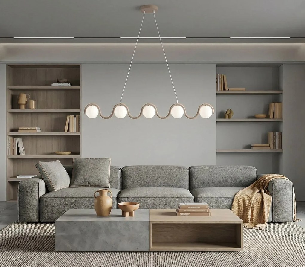 Emibig modern függeszték sinus bézs fehér emi1664/5