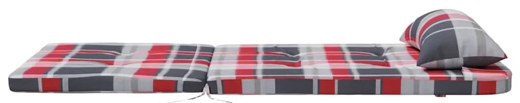 Székpárna Sakktábla 2 pcs Piros kockás minta 58 x 77 x 4.5 cm