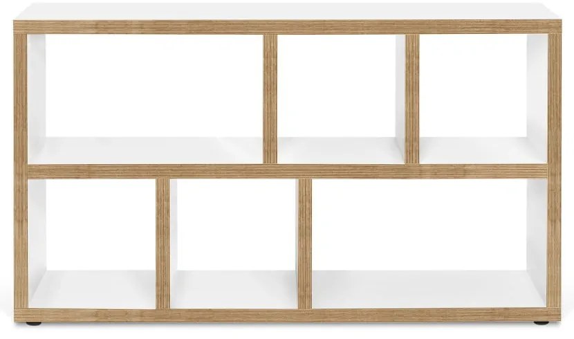 Fehér-natúr színű könyvespolc 150x83 cm Berlin – TemaHome