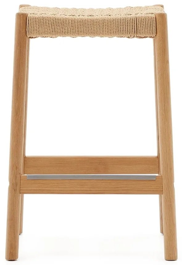 Natúr színű tölgyfa bárszék szett 2 db-os (ülésmagasság 66 cm) Yalia – Kave Home
