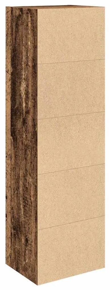 antik fa színű szerelt fa könyvespolc 31x24x102 cm