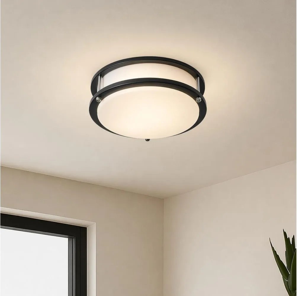 Brilagi - Mennyezeti lámpatest ELARO 2xE27/40W/230V, átmérő 26 cm, fekete