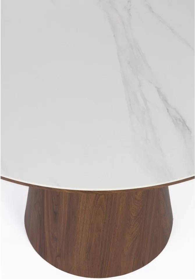 Kerek étkezőasztal kő asztallappal ø 115 cm Almira – White Label