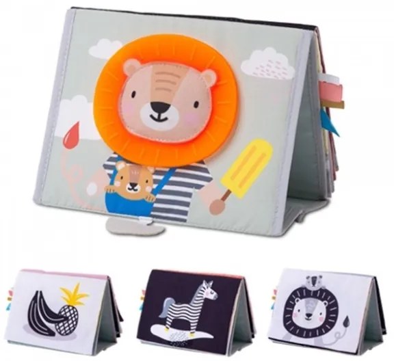 Taf Toys - Gyermek textilkönyv tükörrel szavanna