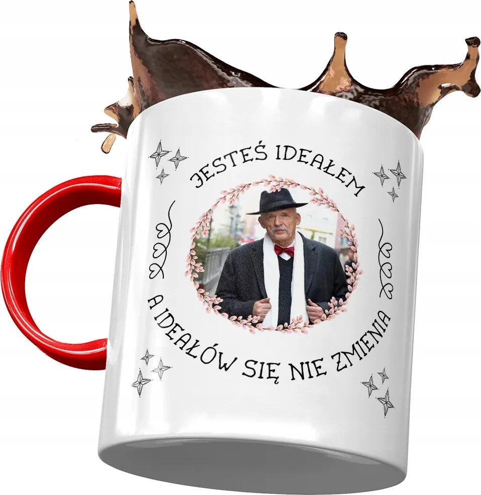 Piros Janusz Corwin Mikke bögre Ajándék Nyomtatott Fotóval